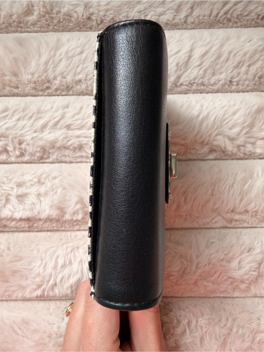 Dior Black and White Spotted Snakeskin Leather Wallet with Silver Hardware - Picture 13 of 13